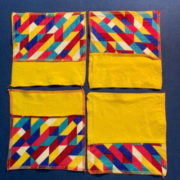 Reusable Cloth Napkins | Set of 4 | Upcycled Fabric | Sustainable Dining - Picture 1 of 2